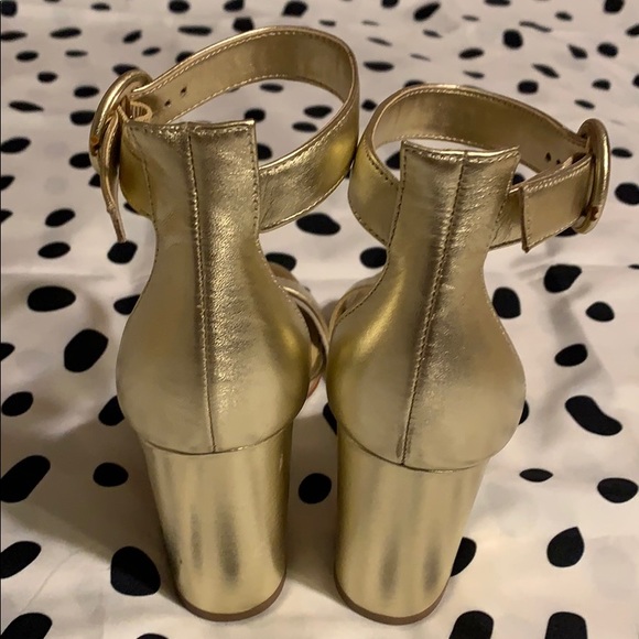 Marc Fisher Magali Heeled Sandals, Gold Size 7 - Picture 4 of 5